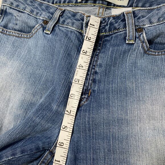 Gap Women's‎ Sz 33 Cropped Boot Cut Stretch Mid Rise Jeans Rounded Split Hem - Picture 7 of 9